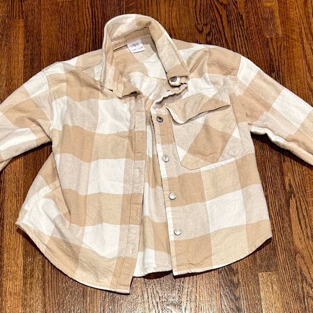 Zara kids checkered flannel